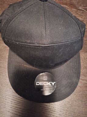 Decky Men’s Black Baseball Cap with Curved Brim